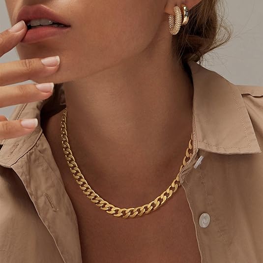 Ogrlica Kubanska Chunky | Zlata