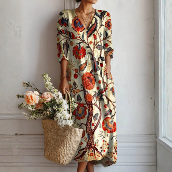 Kendra™ – boho cvetlična obleka