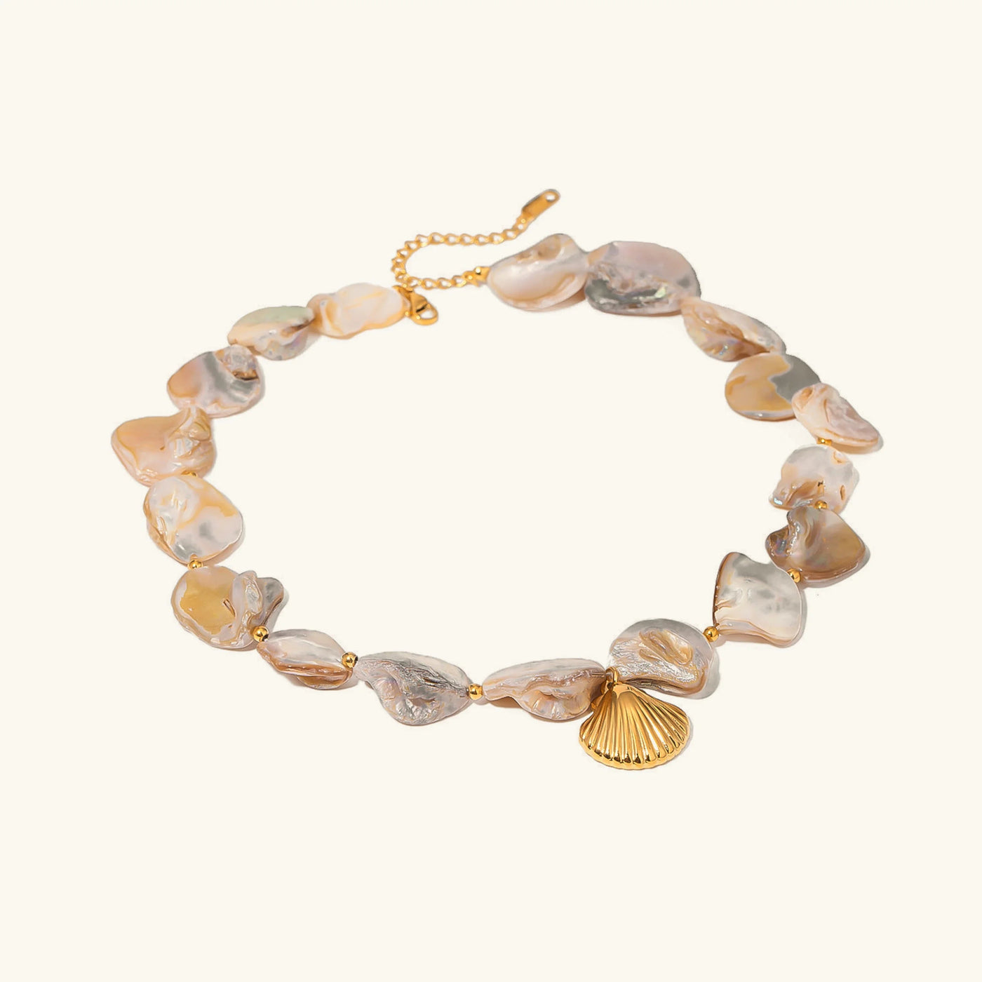 Aquamarine Seashell Ogrlica