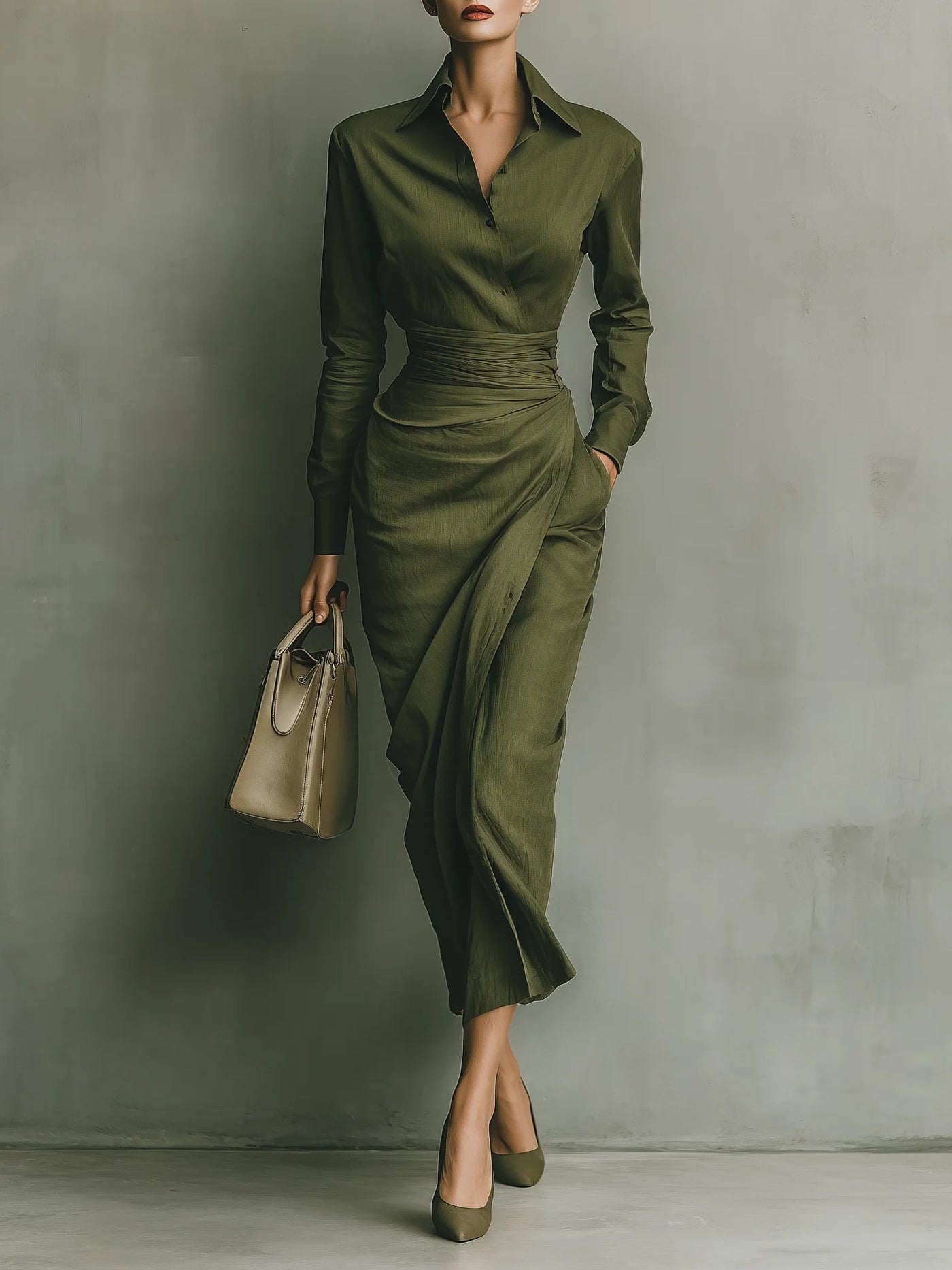 Hera – Elegantna oprijeta maxi obleka