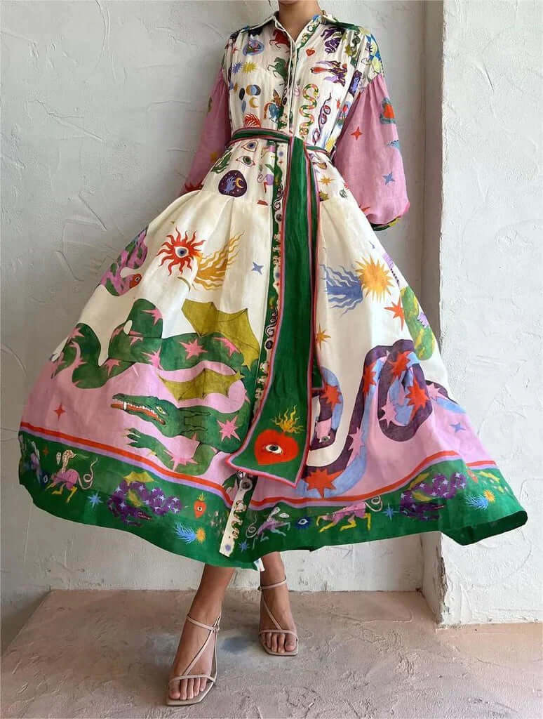 Dorthe – elegantna italijanska maxi obleka