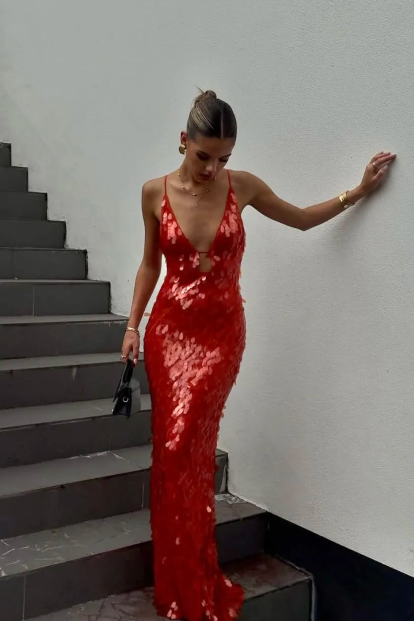 Kailani – dolga maxi obleka z bleščicami