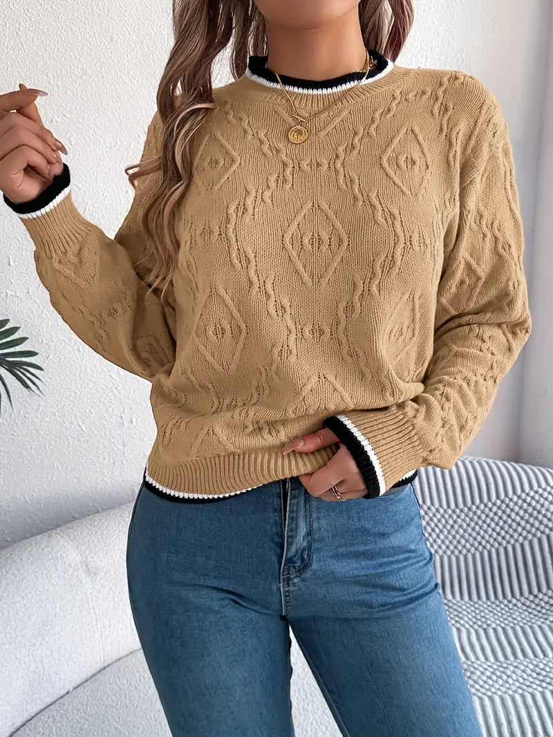 Verity – eleganten črtast pulover