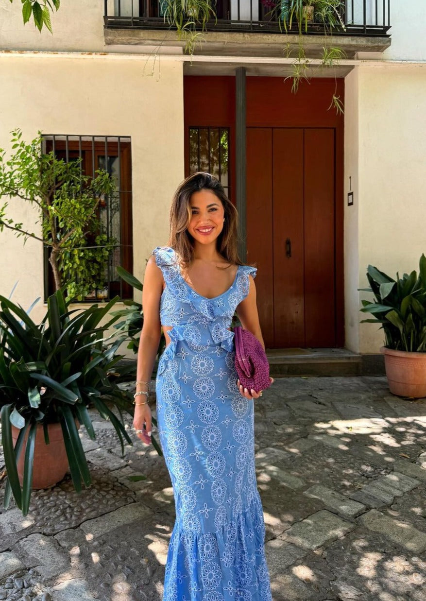 Camila – maxi obleka z volančki