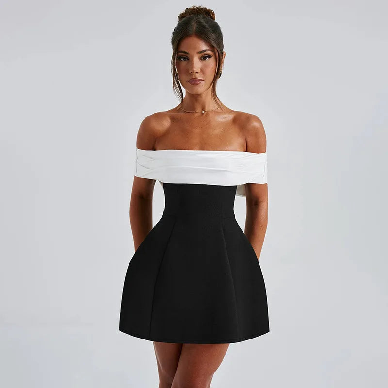 Elora™ – Elegantna obleka z golimi rameni