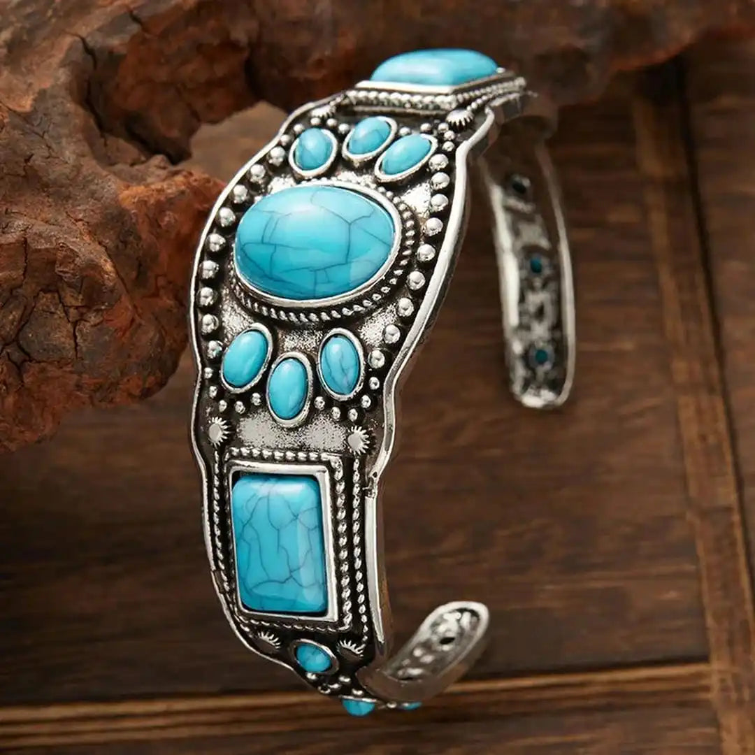 Vintage Boho Turkizna Zapestnica