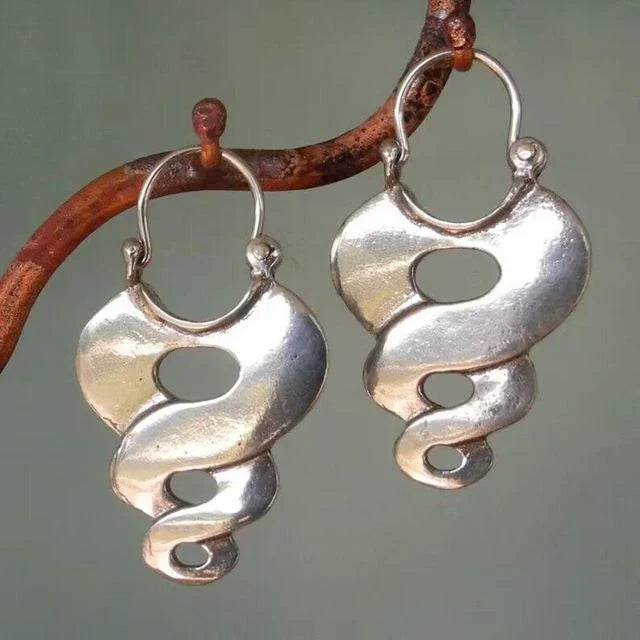 Vintage Spiralni Srebrni Uhani