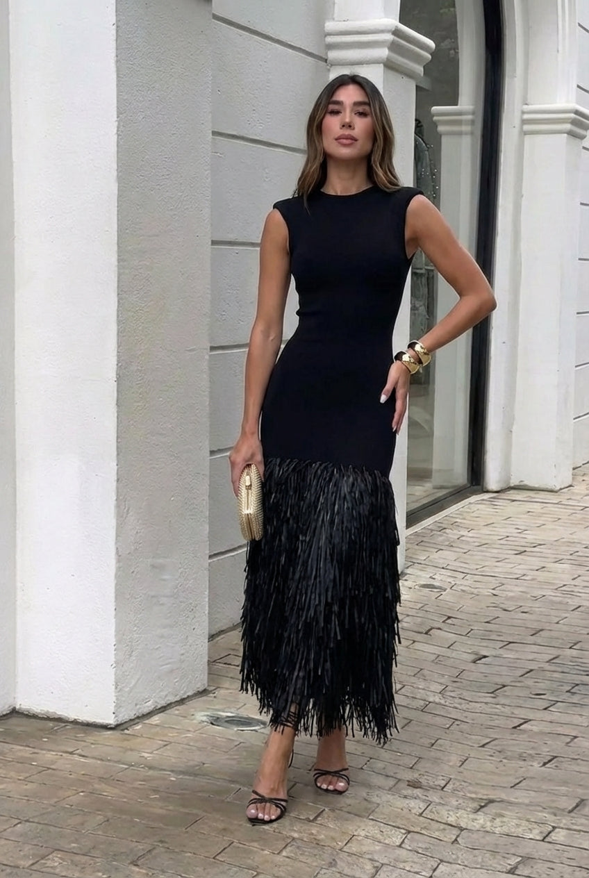 Loraine | Dolga obleka z resicami