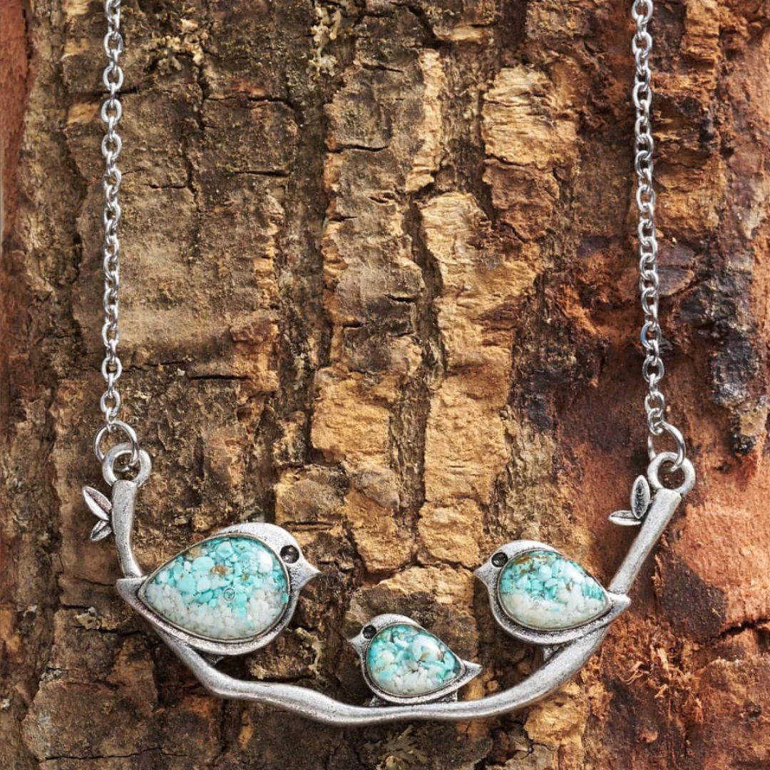Vintage Ogrlica Birdie Argento