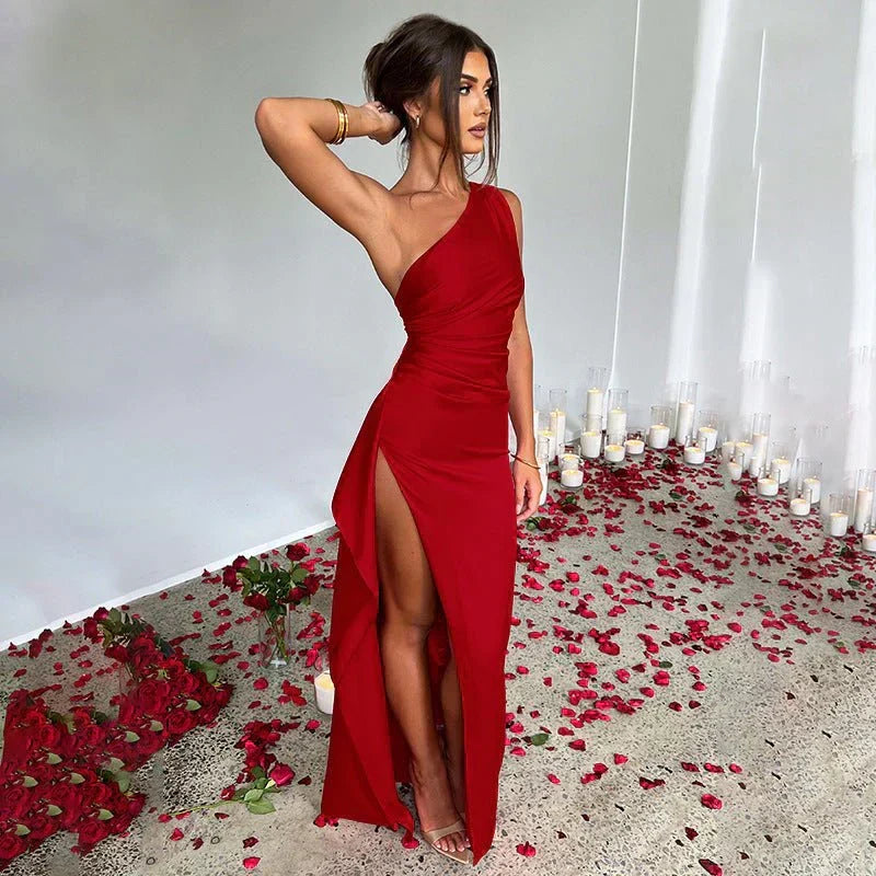 Inez – elegantna enoramenska maxi obleka
